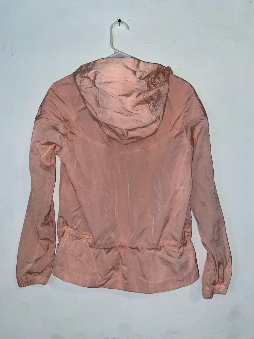lululemon athletica Athleisure Gorpcore Shimmery Light Pink Hooded Zip-Up Jacket